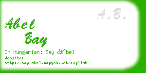 abel bay business card